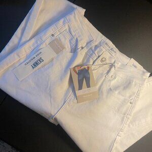 White High-Waisted Skinny Jeans